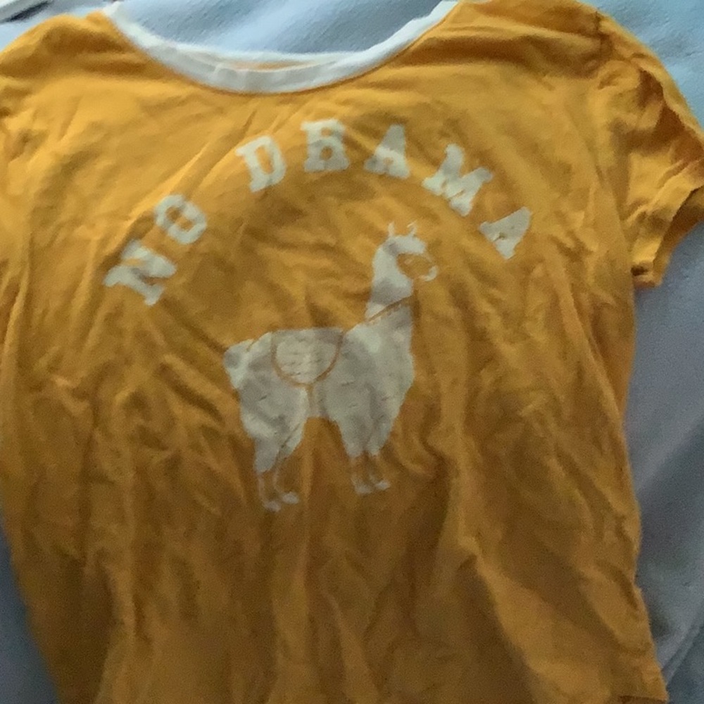 Kids no drama llama orange T-shirt